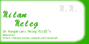 milan meleg business card